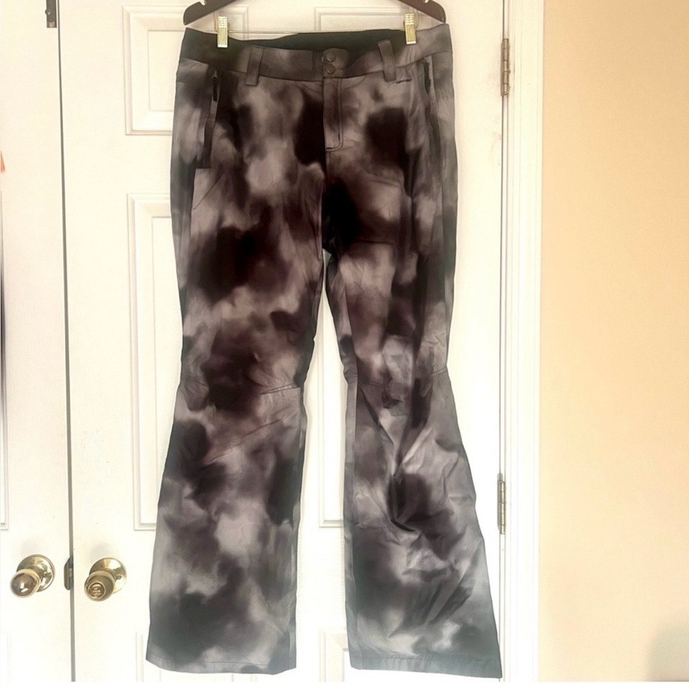 North Face Snow 🏂 Ski ⛷️Dryvent Womens Pants Grey Black Print Large ❄️ Like new!